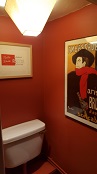 Red downstairs loo